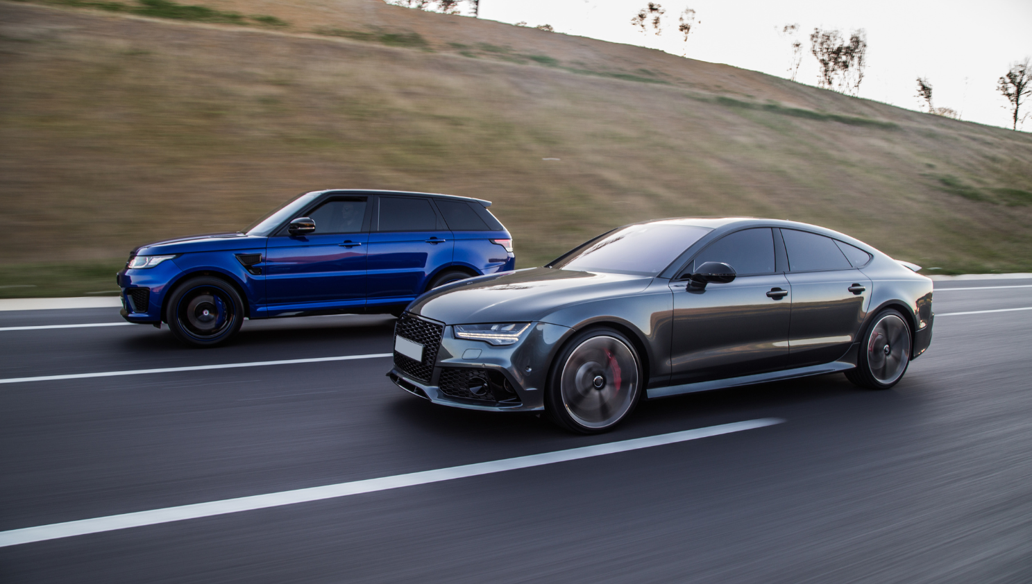 SUV and sedan luxury car